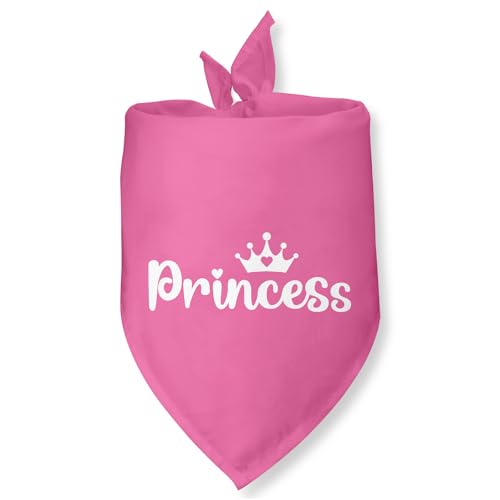 Princess Dog Bandana Dog Birthday Girl Bandana Dogs Pink Funny Gender Reveal Pet Accessories for Pet Lovers Gifts Scarf for Small Medium Dogs & Cats (O)