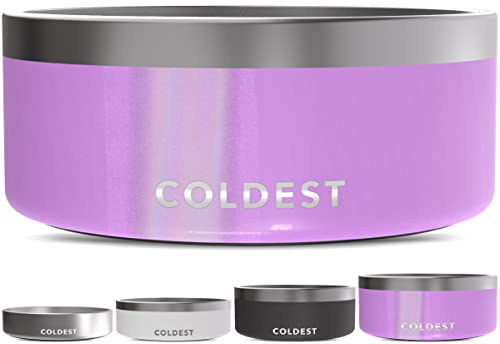 Coldest Dog Bowl (100 oz / Saturns Purple Glitter)