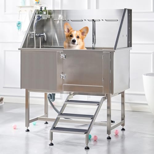 50 Inch Stainless Steel Dog Washing Station with Non (50 Inch)
