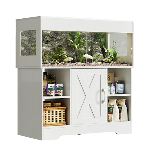 40 Gallon Reptile Terrarium Tank with Cabinet (40 Gallon / White)