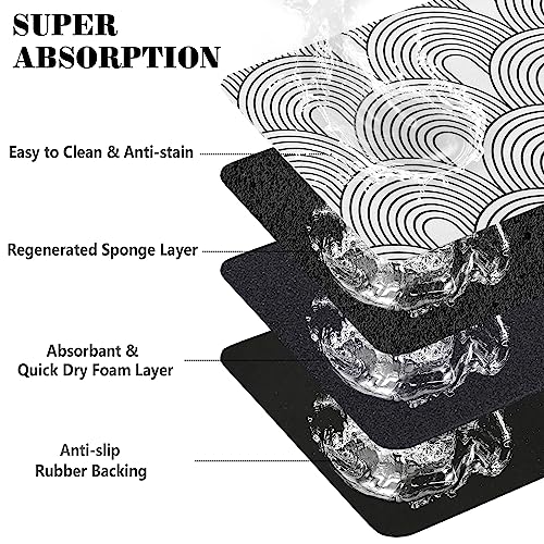 Dog Food Mats for Floors Absorbent (XL(24"×32") / 01-White)