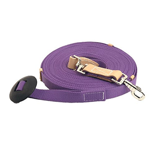 35' Flat Cotton Web Lunge Line with Bolt Snap & Rubber Stop (Lavender / 35')