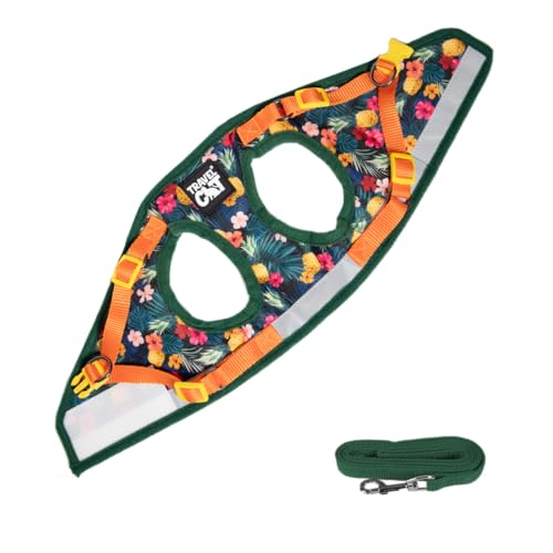Travel Cat Harness and Leash Set (Medium / Hawaiian)