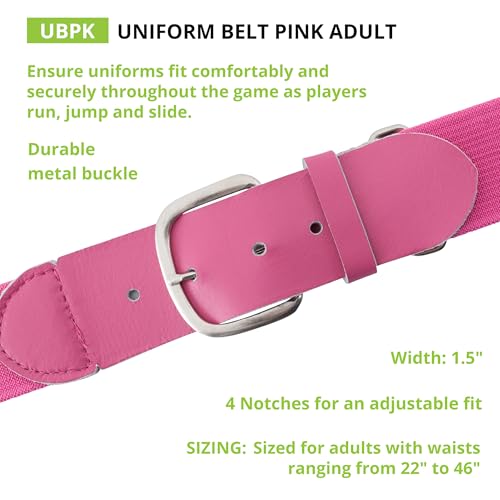 Baseball Softball Uniform Belt (Adult (22-46 Inches) / Pink)
