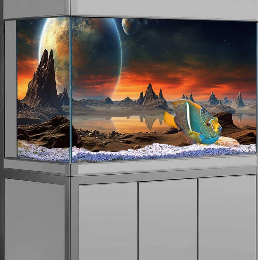 72X16IN Cosmic Aquarium Background (72X16in/180X40cm / Outer Space)
