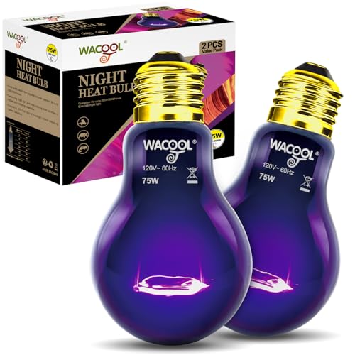 WACOOL 2Pack Reptile Night Heat Lamp