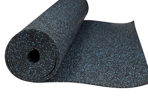 Genaflex Rubber Gym Floor Mat (10% Blue / 240"L x 48"W x 0.3"Th)