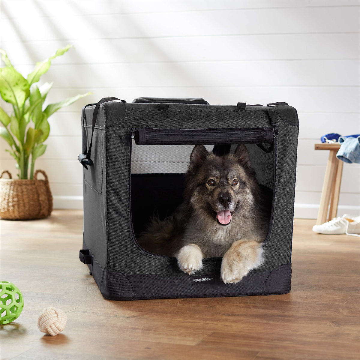 Foldable Portable Soft Pet Dog Crate Carrier Kennel (BLACK / 36.0"L x 24.0"W x 24.0"H)