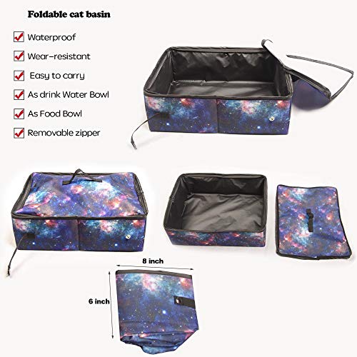 Mispace Portable Twin Compartment Show House Cat Cage (The starry sky)