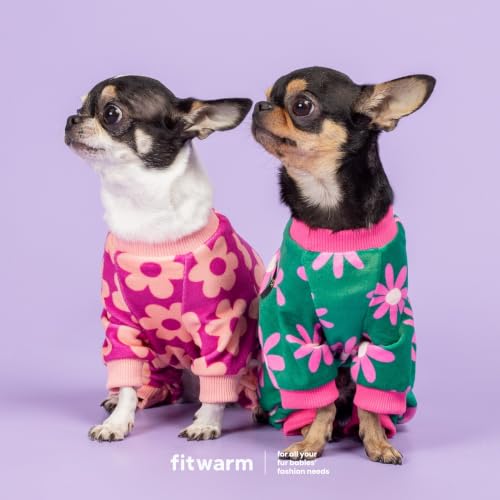 Flower Fleece Dog Pajamas (Flower / Medium)