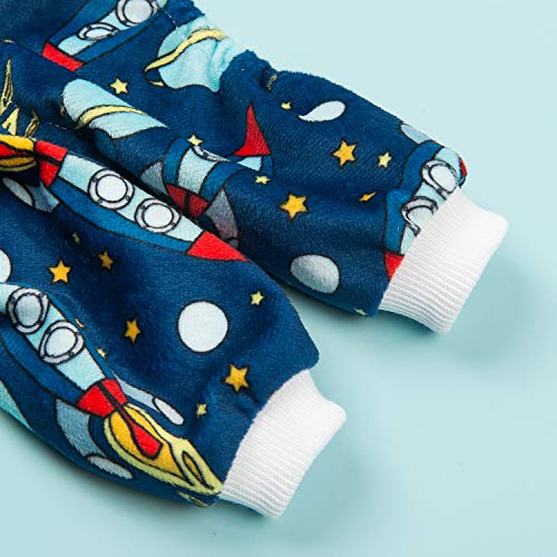 Small Dogs Outfit Soft Puppy Onesies Pjs Dog Pajamas Pet Coat Cat Apparel Comfy Doggie Jumpsuit Bodysuit for All Seasons (Rocket / Small)