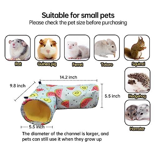 Large Caliber Guinea Pig & Rat Tunnel Hideout & Hammock (3. Tunnel-watermelon)