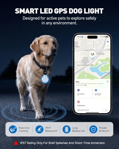 Pet Tracker for Dogs Cats (White)