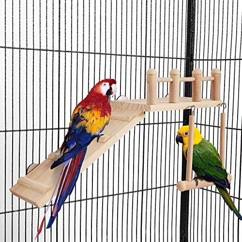Bird Perches Platform Swing with Climbing Ladder