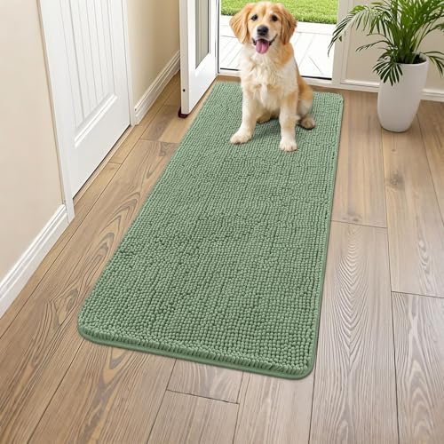 Dog Door Mat for Muddy Paws 47x20 (Olive Green / 47"X20")