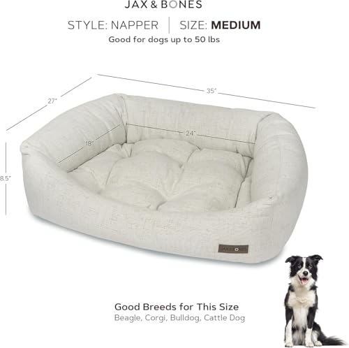 Napper Charcoal Grey Dog Bed w (Medium / Grey)