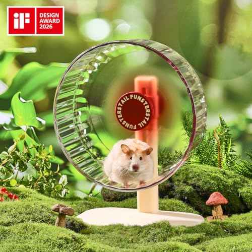 Super Silent Hamster Wheel 8.7 Inch (Tomato Red / Small(8.7 inch))