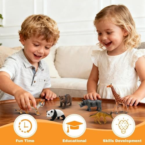 Safari Animals Figures Toys (Safari Animals Playset)