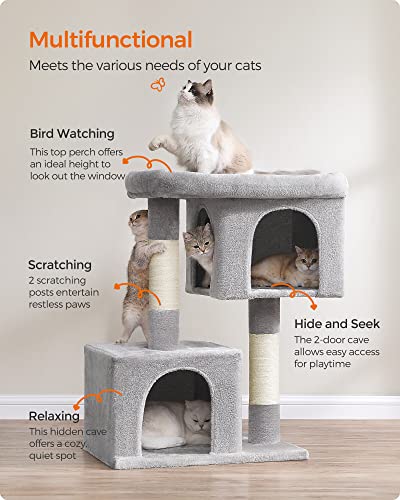Cat Tree 40.6 (XL (26.8"L x 18.9"W x 40.6"H) / Light Gray)