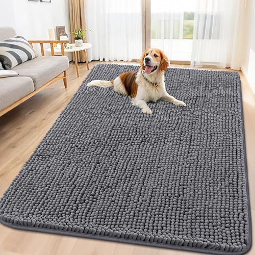Dog Door Mat for Muddy Paws 70x32 (Dark Grey / 70"X32")
