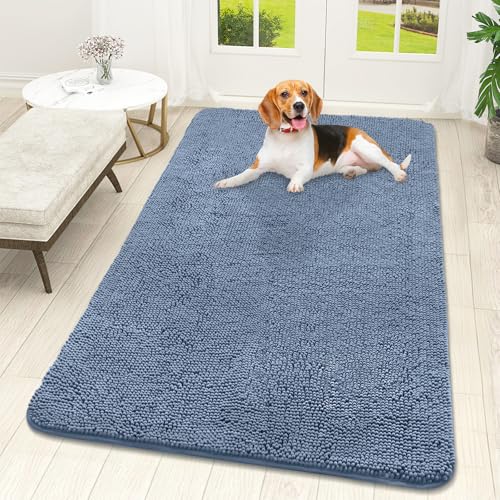 Dog Door Mat for Muddy Paws 59x32 (Airy Blue / 59" X 32")