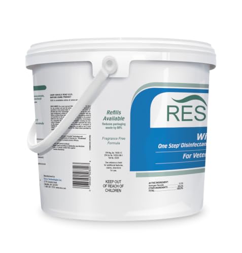 One Step Disinfectant Cleaner & Deodorizer Wipes for Vet Use (Bucket (1 Pack) XL Wipes)