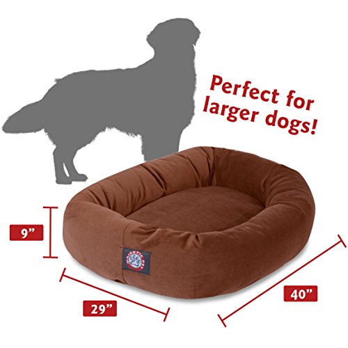 Villa 32 Inch Shredded Memory Foam Dog Bed for Medium Sized Dog 32x23x7 Inch (Storm)