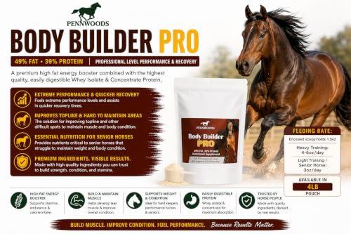 Horse Weight Gain Supplement Pro Whey Protein 49% Fat Powder 4 lb (4lb)