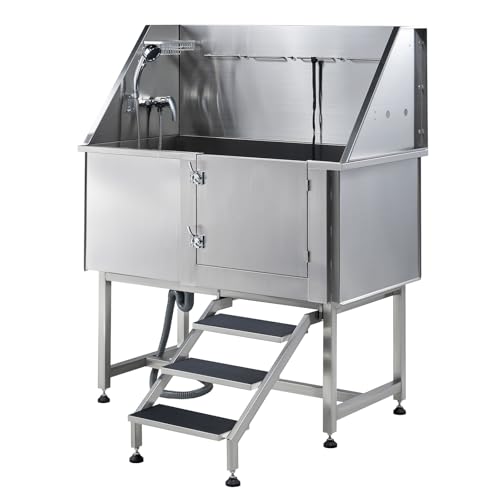 50 Inch Stainless Steel Dog Washing Station with Non (50 Inch)