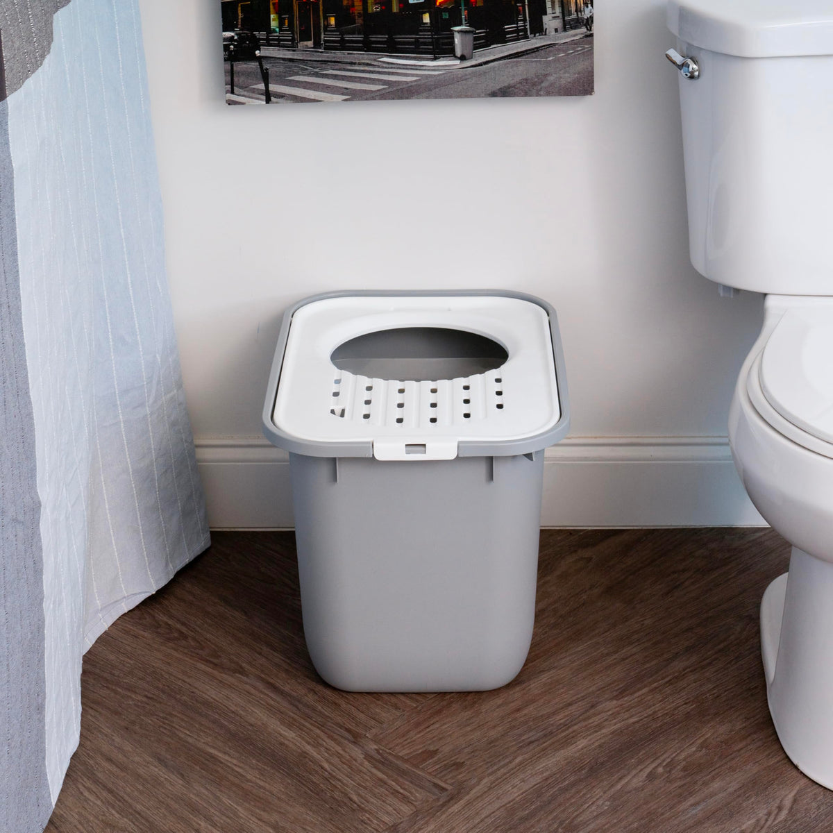 Large Top Entry Cat Litter Box (Top Entry / Gray)