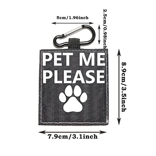 Funny Dog Leash Sleeve Pet Me Please Dog Leash Wrap Wrap Alert Hanging ID Patch Tag Pet Birthday Gift (Pet Me Please-tag)