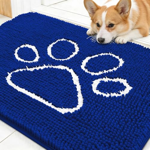 Dog Door Mat for Muddy Paws 30x20 (Royal Blue / 30" X 20")