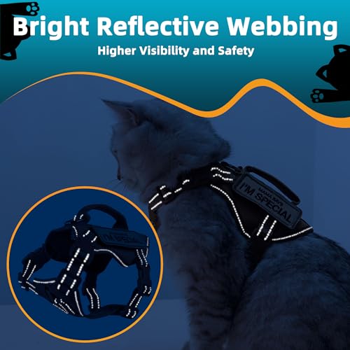 Tactical Cat Harness Khaki for Walking Esacpe Proof (Khaki / L)