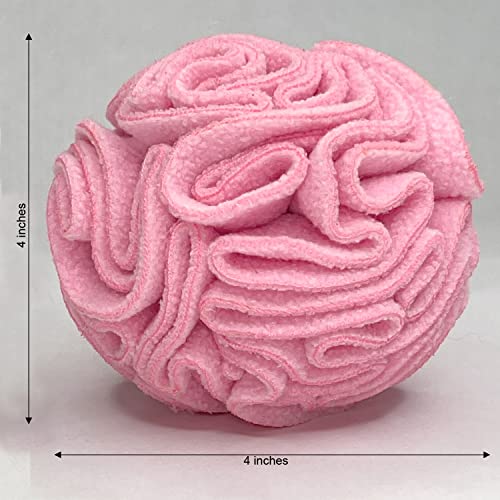Small Breed Snuffle Puzzle Ball Treat Foraging Dog Toy Pink (Pink / Small)