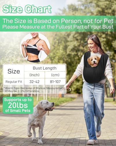 Dog Swaddle Carrier Front Facing for Small Pet up to 13lbs