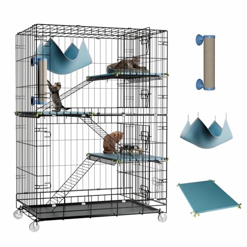 4 Tier Cat Cage Indoor (30.1"L x 18.7"W x 42.5"H)