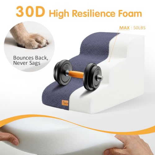 3 Tiers Foam Dog Ramp (Blue / 23.6*15.7*15.7)