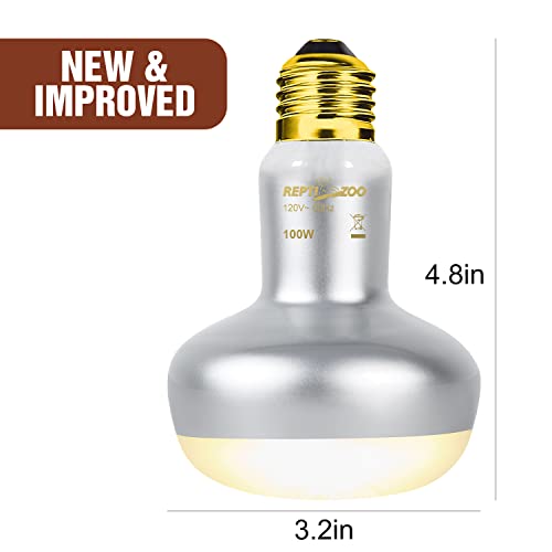 2 Pack Heat Lamp 100W (Natural Basking Light Bulb)