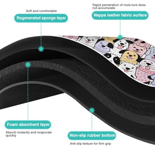 Pet Feeding Mat for Floors Waterproof Dog Mat for Food and Water Absorbent Quick Dry Non Slip mat for Cat Bowls (30"L x 17"W / ColorfulDog)