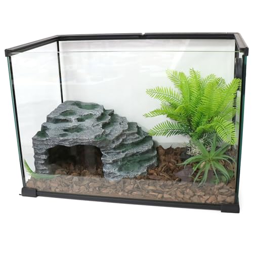 Large Reptile Hide Shale Scape Step Ledge (Large-B-11.8 * 9.8 * 5.3)