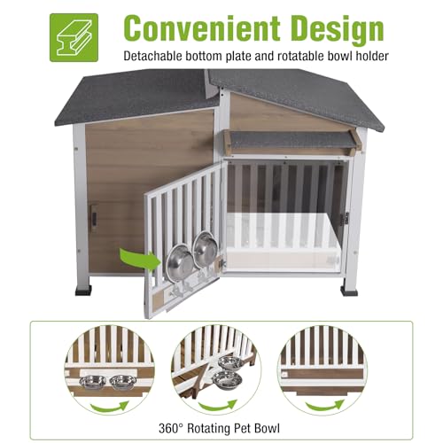 Dog House Outdoor Dog Kennel with Chew