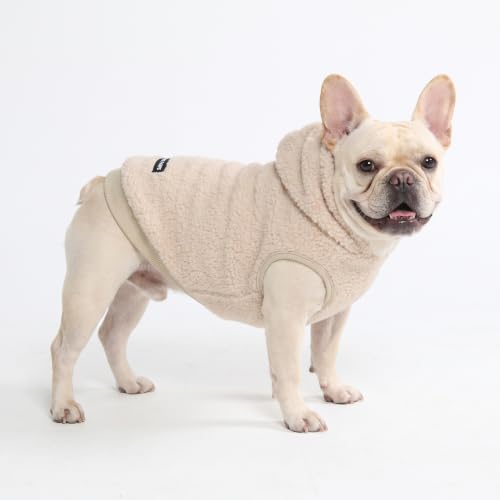 Sherpa Fleece Dog Jacket (Beige / XL)