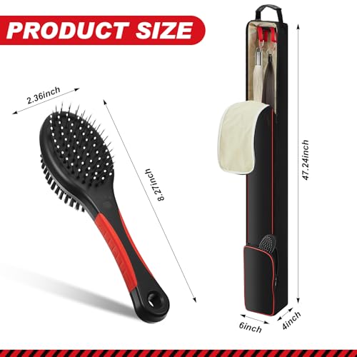 Fake Horse Tail Bag with Double Sided Comb Brush