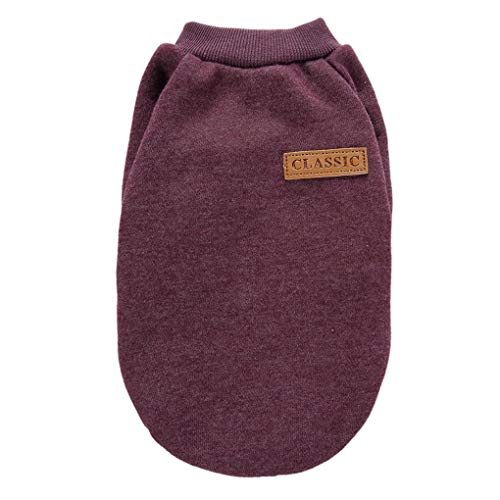 Dog Sweaters for Small Dogs (Brown / Large)