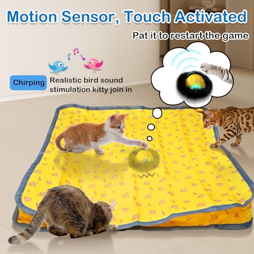 Interactive Cat Toys for Indoor Cats (yellow)