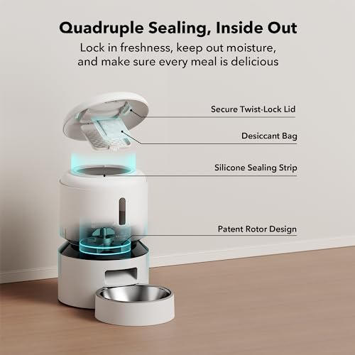 Automatic Cat Feeder (White / 3L-with WiFi)