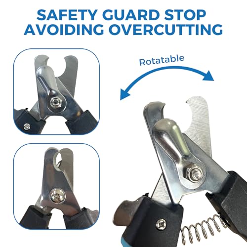 PAPIFFEED Dog Nail Clippers & Grinder with Manual Nail Clipper (White Set)