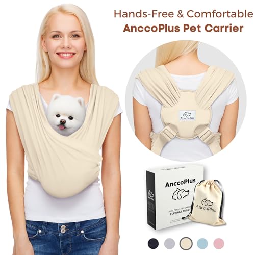 Small Dog Sling Carrier (Beige / Plus)