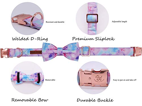 Dog Collar with Bow (Colorful / X-Large (Pack of 1))
