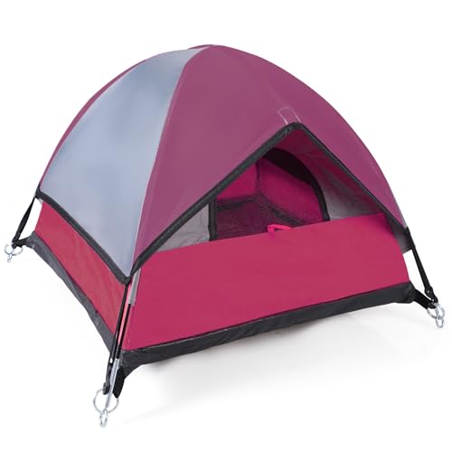 Cat Camping Tent (Red / 21 x 21 x 14 Inches)